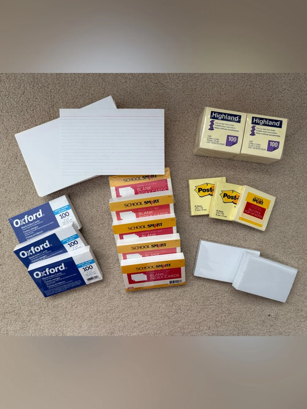 *New* Assorted Index Cards & Sticky Notes